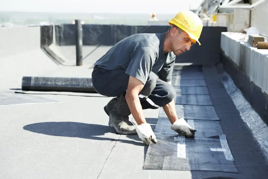 flat roof of strata roofing Vancouver